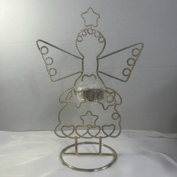 Avon Other - Vintage Avon Angle Candle Holder Gold Tea Light 10.5 Inches Tall Christmas
